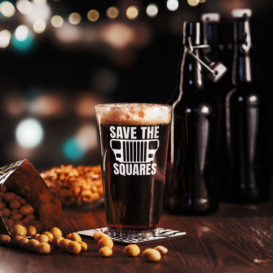 Save the Squares Pint Glass