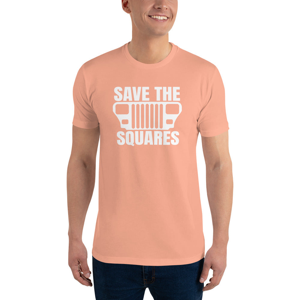 Save the Squares White Short Sleeve T-shirt