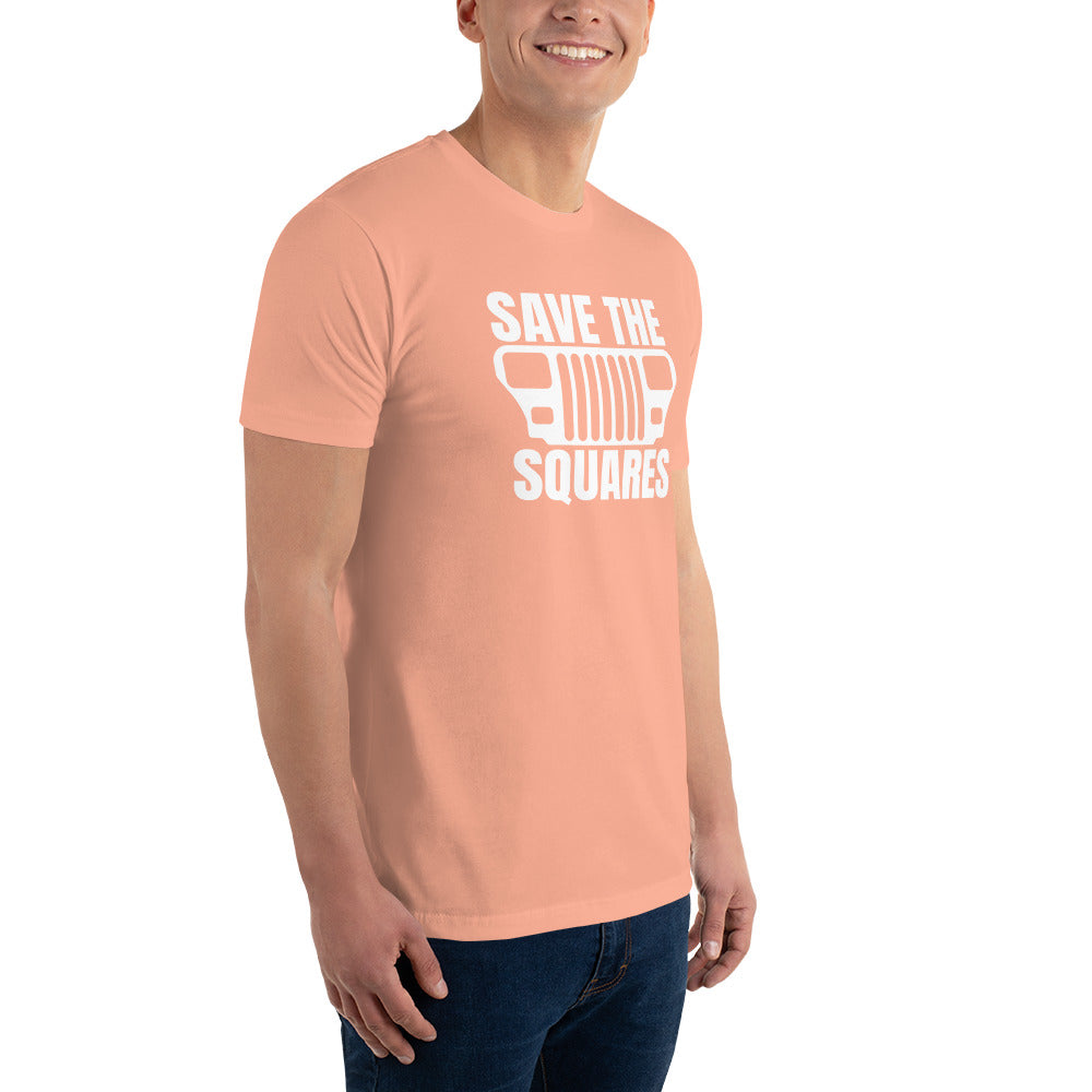 Save the Squares White Short Sleeve T-shirt